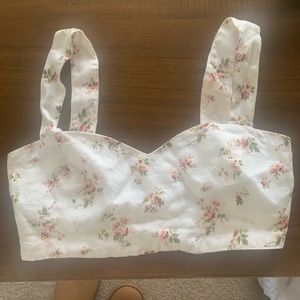 Reformation floral crop top